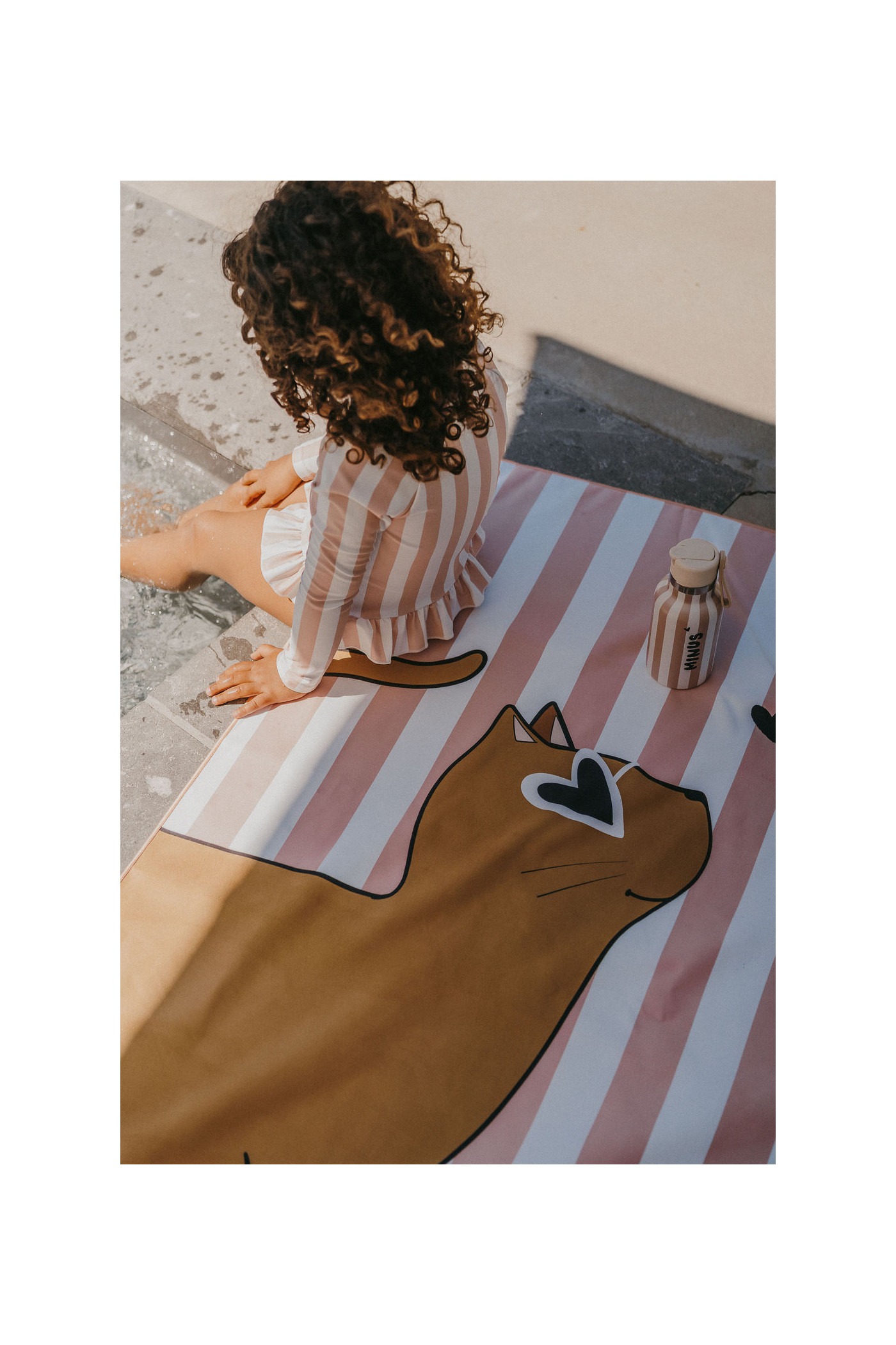 SERVIETTE DE PLAGE ENFANT MINUS CHAT