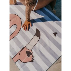 SERVIETTE DE PLAGE ENFANT MINUS FLAMANT – Image 3