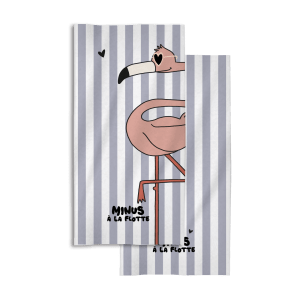 SERVIETTE DE PLAGE ENFANT MINUS FLAMANT – Image 4