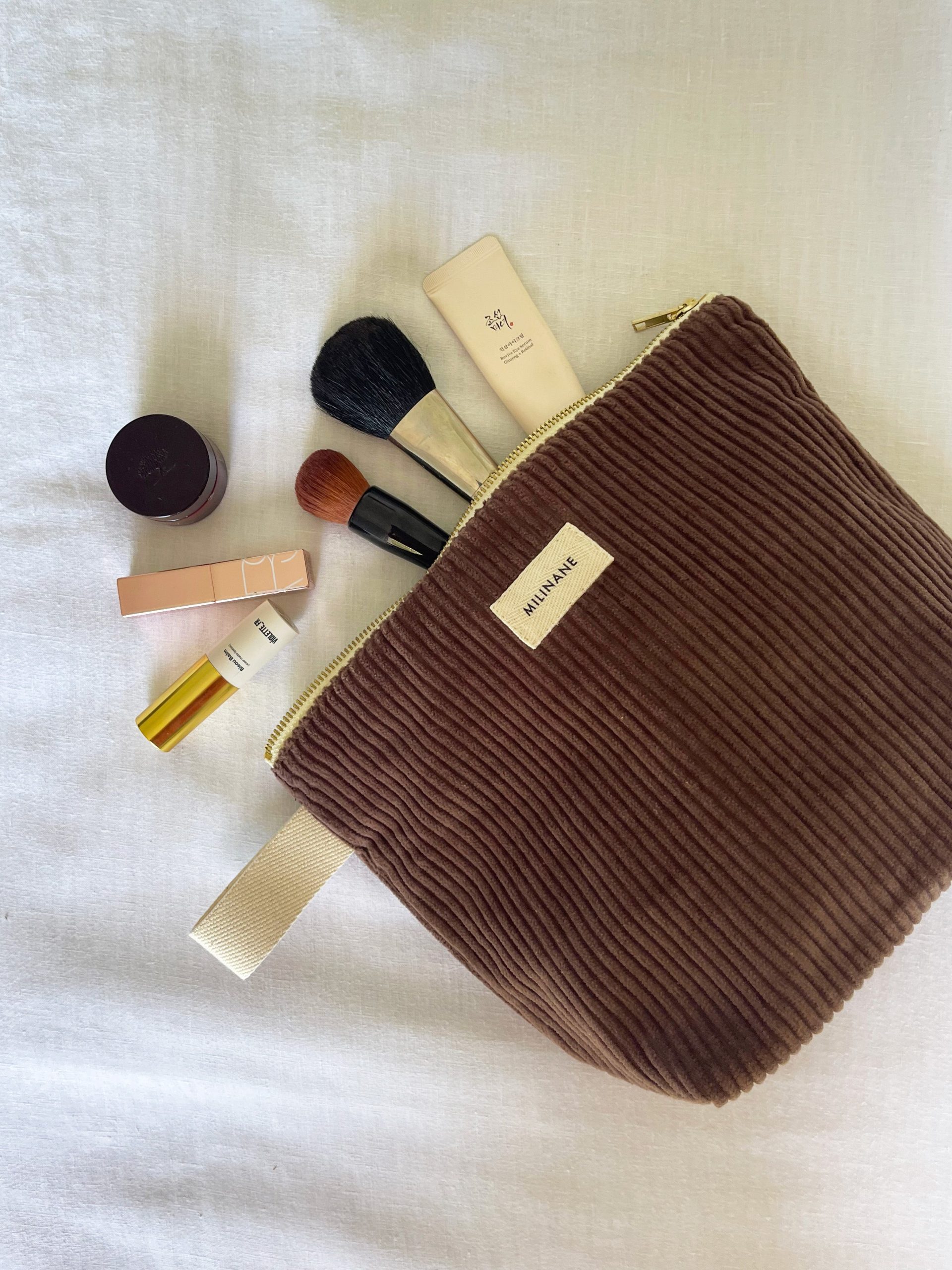 TROUSSE DE TOILETTE JEANNETTE - CHOCO – Image 2