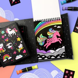 Alternative view of NEON COLOURING SET UNICORNS AND FRIENDS