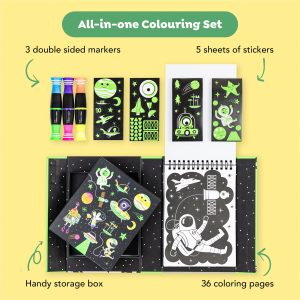 Alternative view of NEON COLOURING SET OUTER SPACE