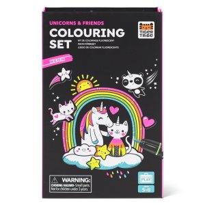NEON COLOURING SET UNICORNS AND FRIENDS
