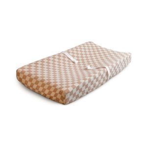 Housse matelas à langer Natural Check Mushie