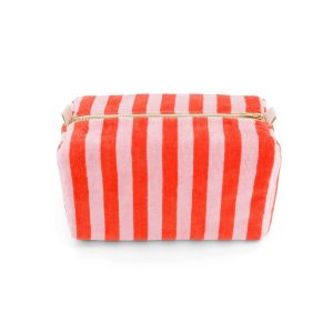 TROUSSE DE TOILETTE EPONGE RAYEE ROSE