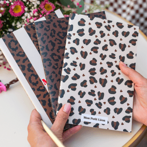 CARNET A5 LEOPARD COEUR