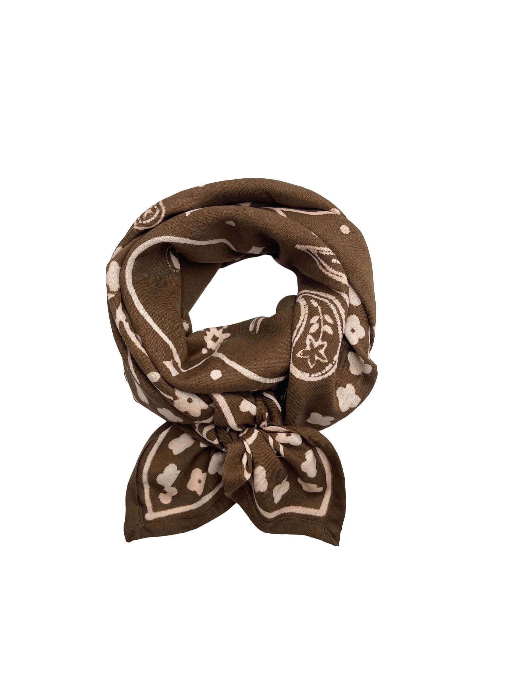 GRAND FOULARD OSCAR BANDANA MARRON