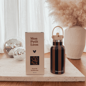 GOURDE ISOTHERME ENFANT RAYURES MARRONS ET NOIRS – Image 3