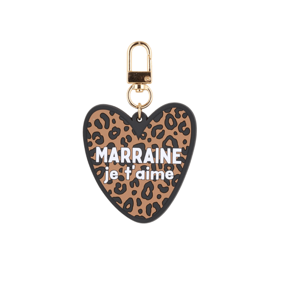Porte-clés Léopard Marraine Je T'aime — Atelier Wagram