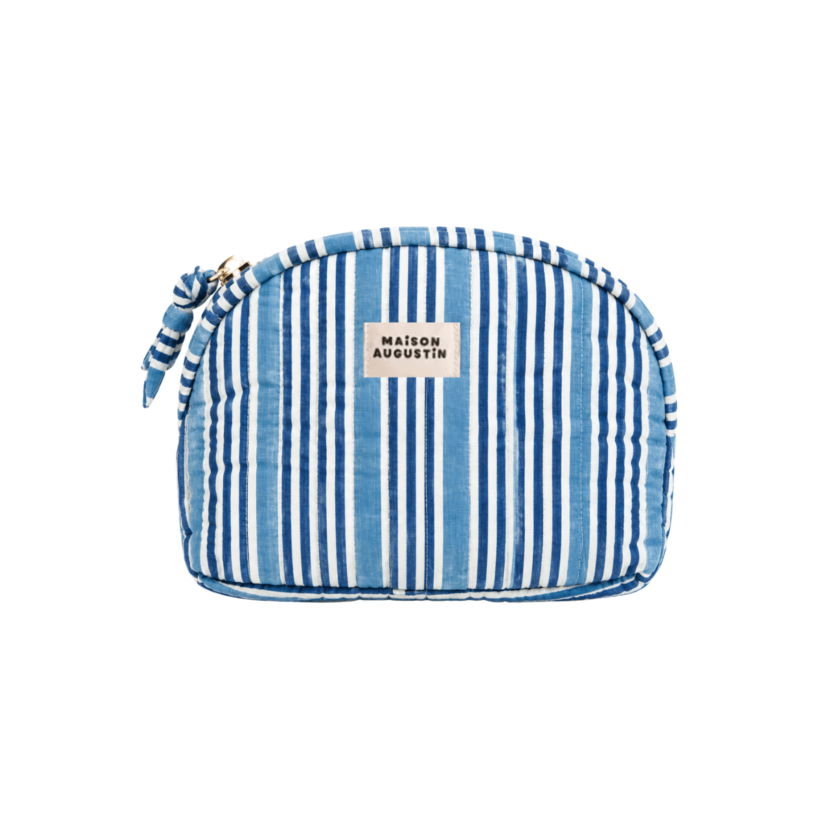 TROUSSE MAKE UP STRIPE BLEU
