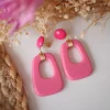 BOUCLES D OREILLES CARLA CLOU ROSE