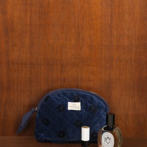 TROUSSE MAKE UP VELOURS FLEURS