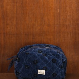 TROUSSE DE TOILETTE VELOURS FLEURS