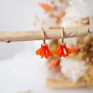 BOUCLES D OREILLES TULA ORANGE MAT