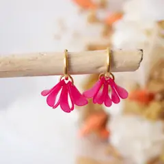 BOUCLES D OREILLES TULA FUSHIA MAT