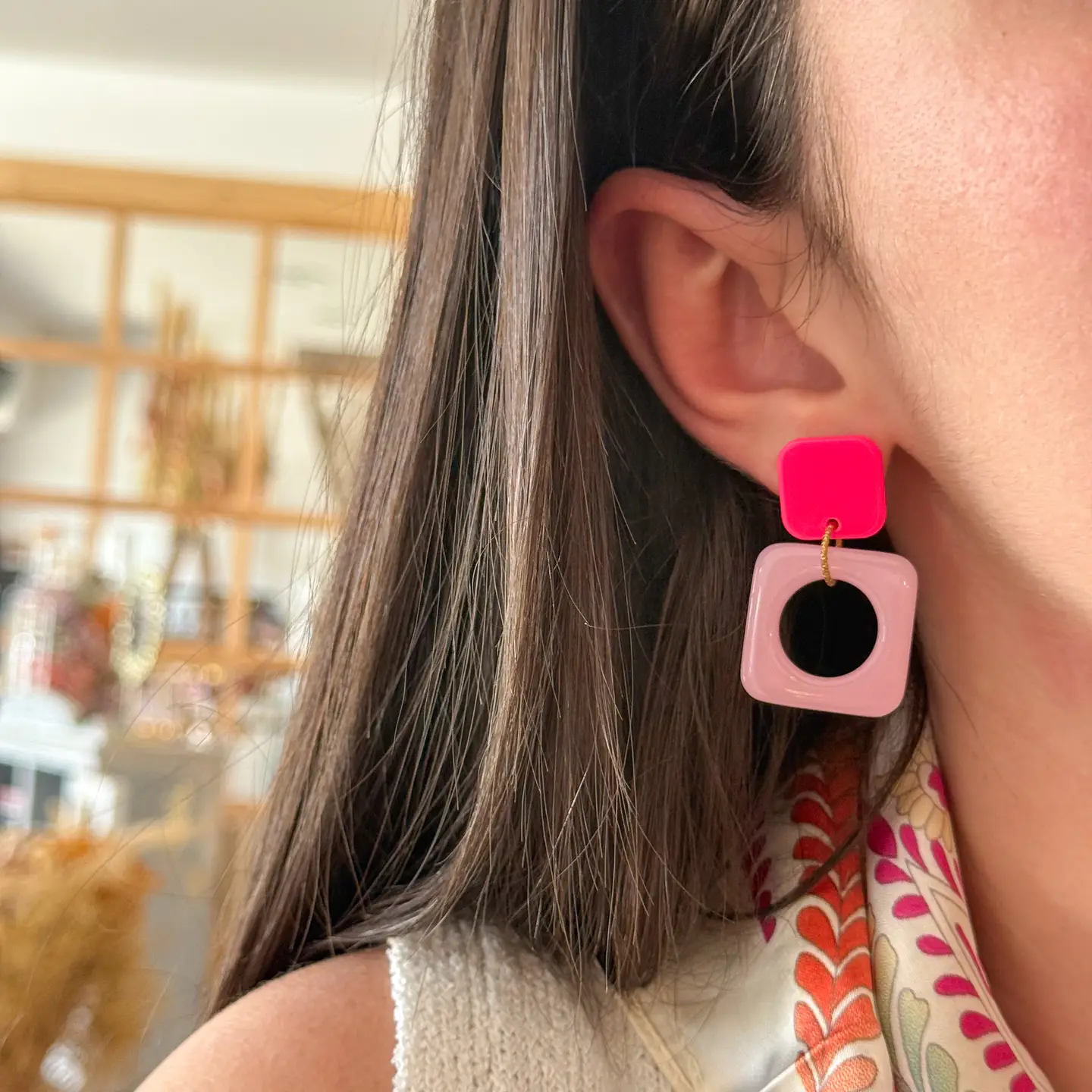 BOUCLES D OREILLES AYA ROSE – Image 2