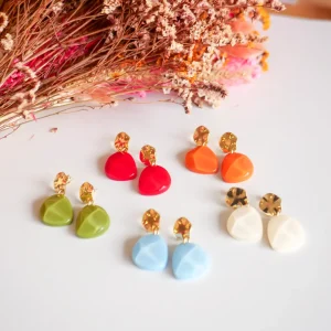 Alternative view of BOUCLES D OREILLES EDITH ORANGE