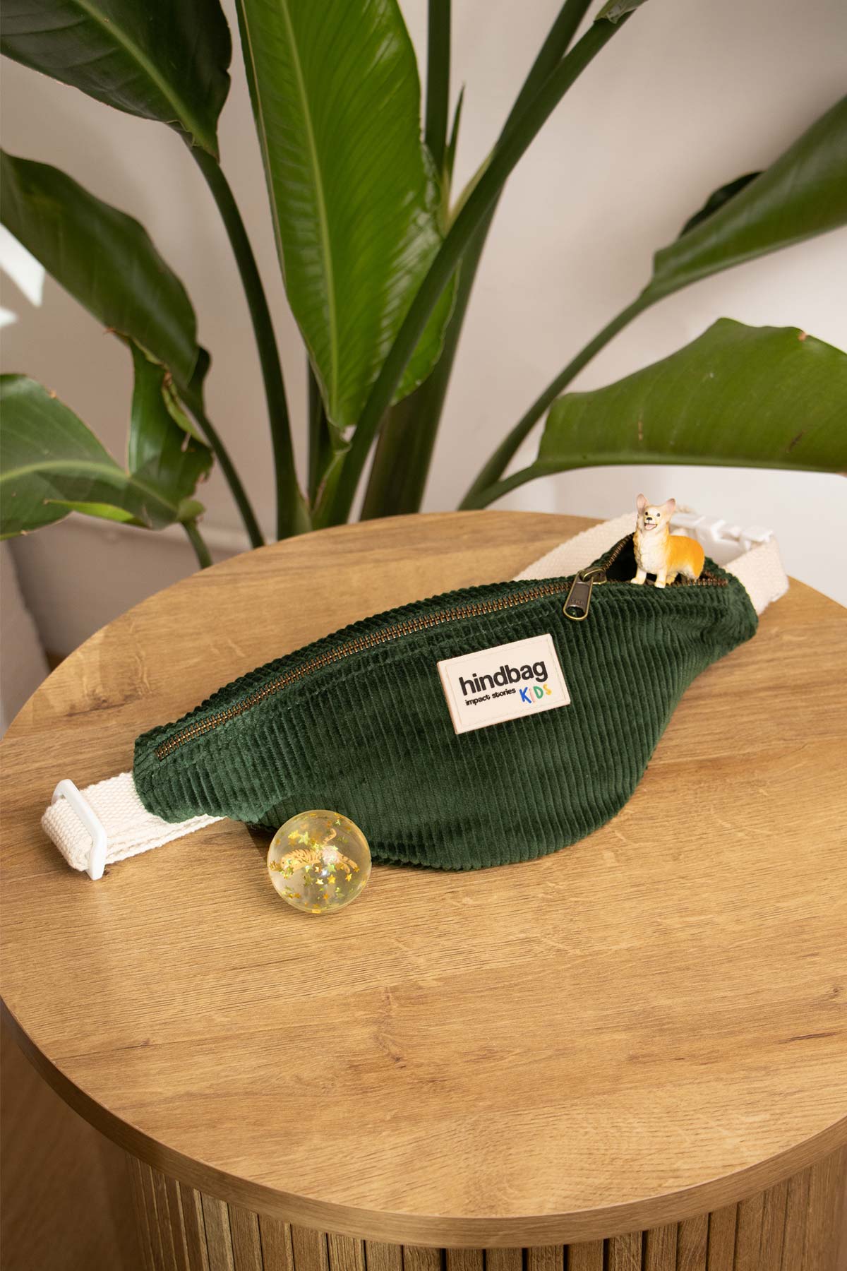 SAC BANANE AUGUSTIN VELOURS SAPIN