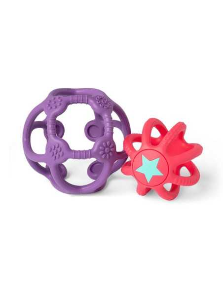 SET 2 BALLES SENSORIELLE VIOLET ROSE – Image 2