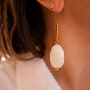 BOUCLES D OREILLES DIANE BLANC – Image 3