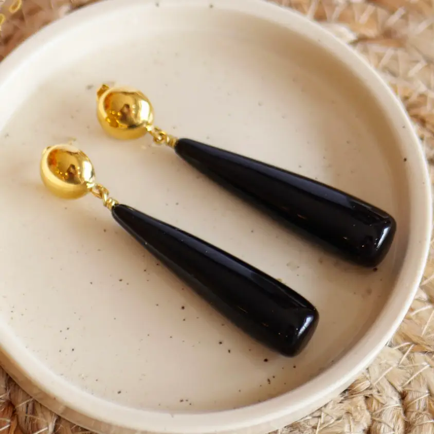 BOUCLES D OREILLES BEA NOIR