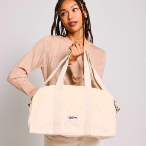 Alternative view of SAC BOWLING CHARLIE VELOURS BEIGE