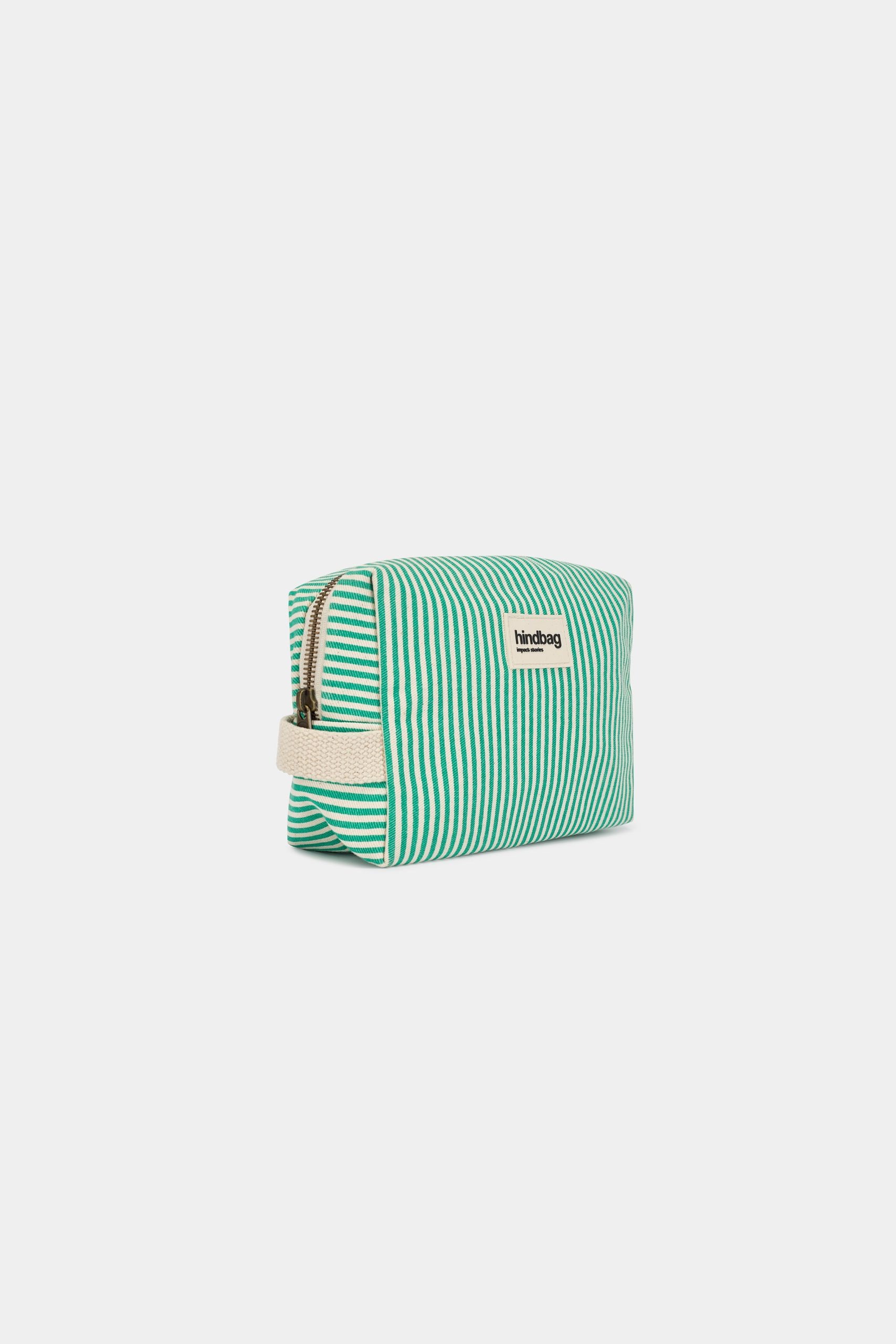 TROUSSE DE TOILETTE LEON RAYURES VERT – Image 3