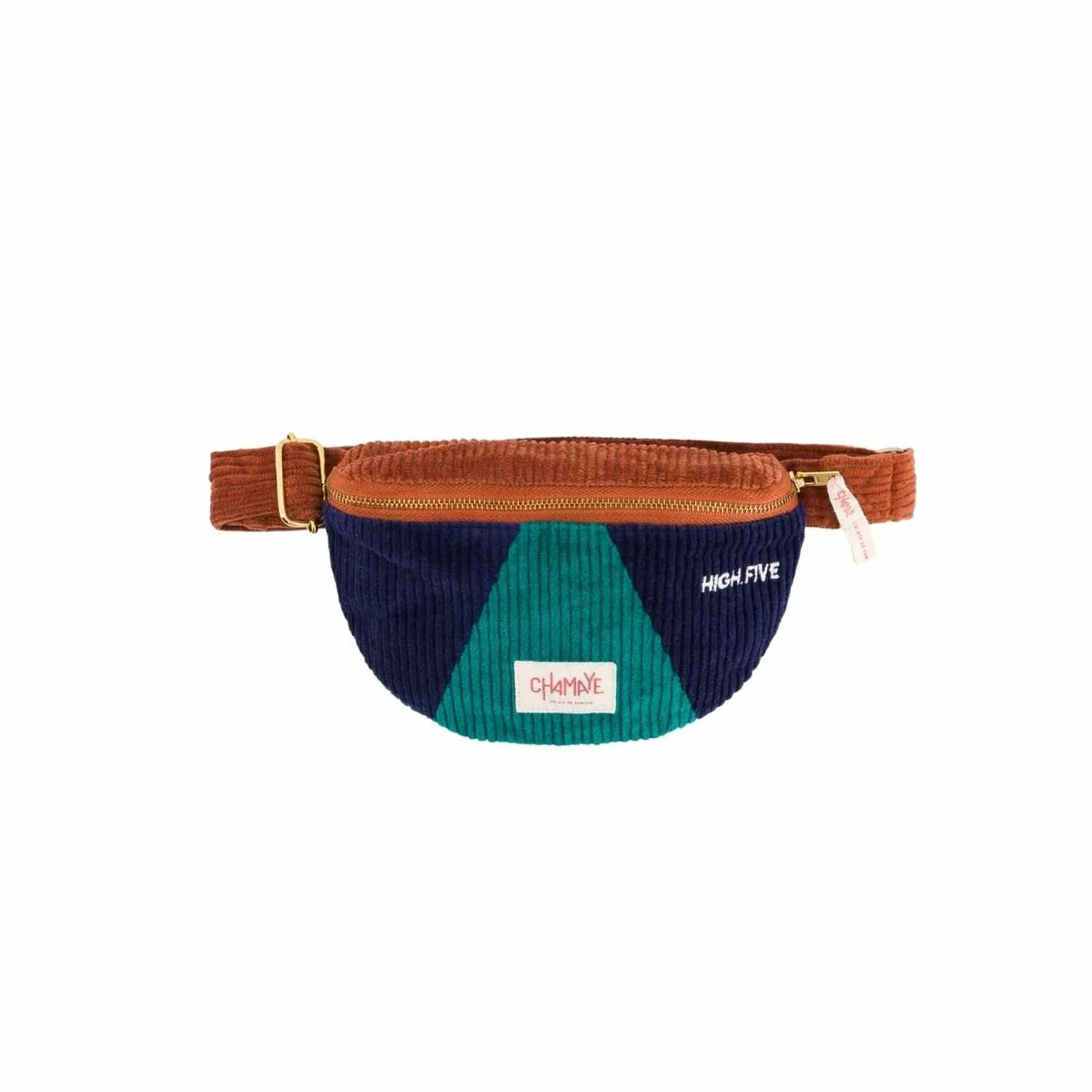 SAC BANANE ENFANT VELOURS VERT HIGH FIVE – Image 4