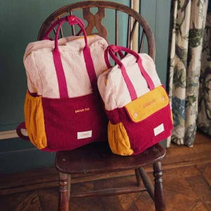 SAC À DOS VELOURS BORDEAUX ADULTE AMOUR FOU