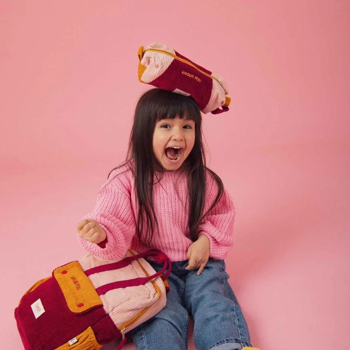 SAC À DOS VELOURS BORDEAUX AMOUR FOU – Image 5