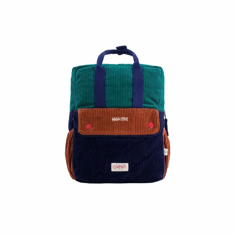 SAC À DOS VELOURS VERT HIGH FIVE – Image 6