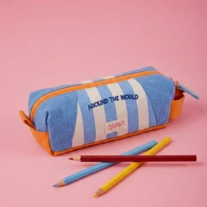 TROUSSE RAYURES BLEUES AROUND THE WOLRD