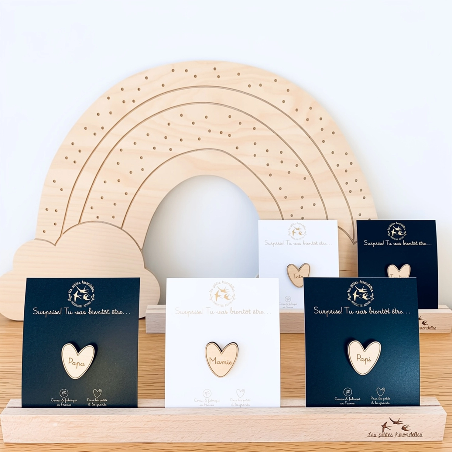 PIN'S EN BOIS - CŒUR MARRAINE – Image 2