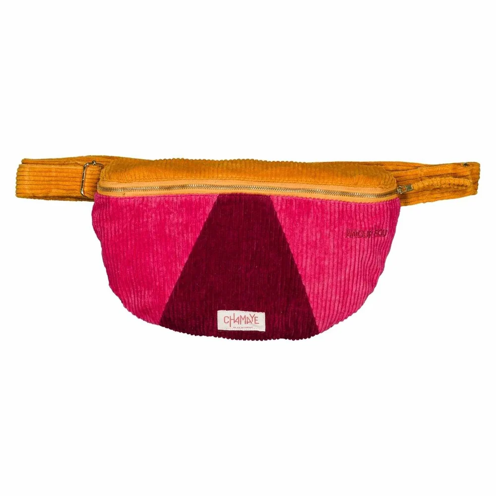 SAC BANANE ADULTE VELOURS BORDEAUX AMOUR FOU – Image 3