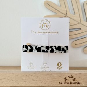 BARRETTE CLIP LEOPARD ARGENTE