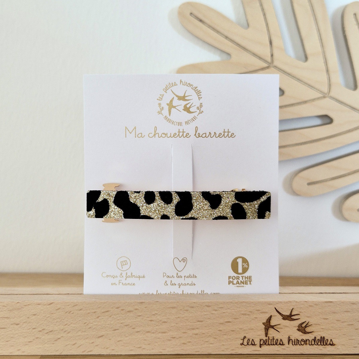 BARRETTE CLIP LEOPARD DORE