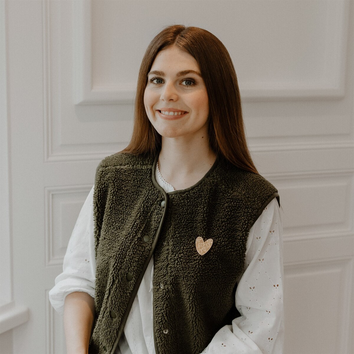 BROCHE LAITON DORE CŒUR – Image 3