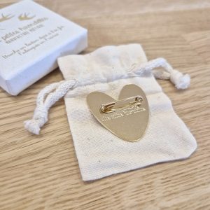 BROCHE LAITON DORE CŒUR – Image 4