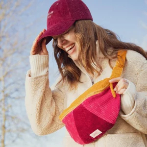 Alternative view of SAC BANANE ADULTE VELOURS BORDEAUX AMOUR FOU
