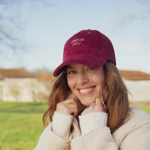 Alternative view of CASQUETTE VELOURS ADULTE BORDEAUX AMOUR FOU