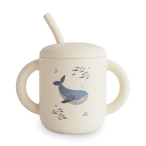 TASSE D'APPRENTISSAGE + PAILLE BALEINE