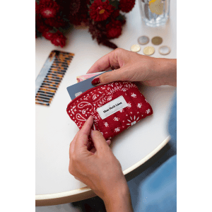 PORTE MONNAIE BANDANA CHERRY