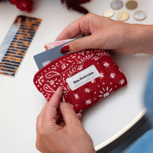 Alternative view of PORTE MONNAIE BANDANA CHERRY