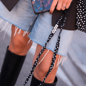 SANGLE DE TELEPHONE BILLIE FAON NOIR