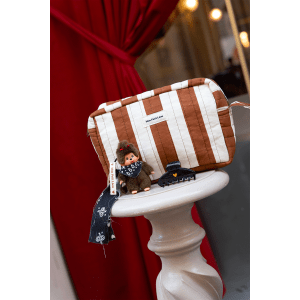 TROUSSE DE TOILETTE RAYURES MARRONS ET BEIGES – Image 3