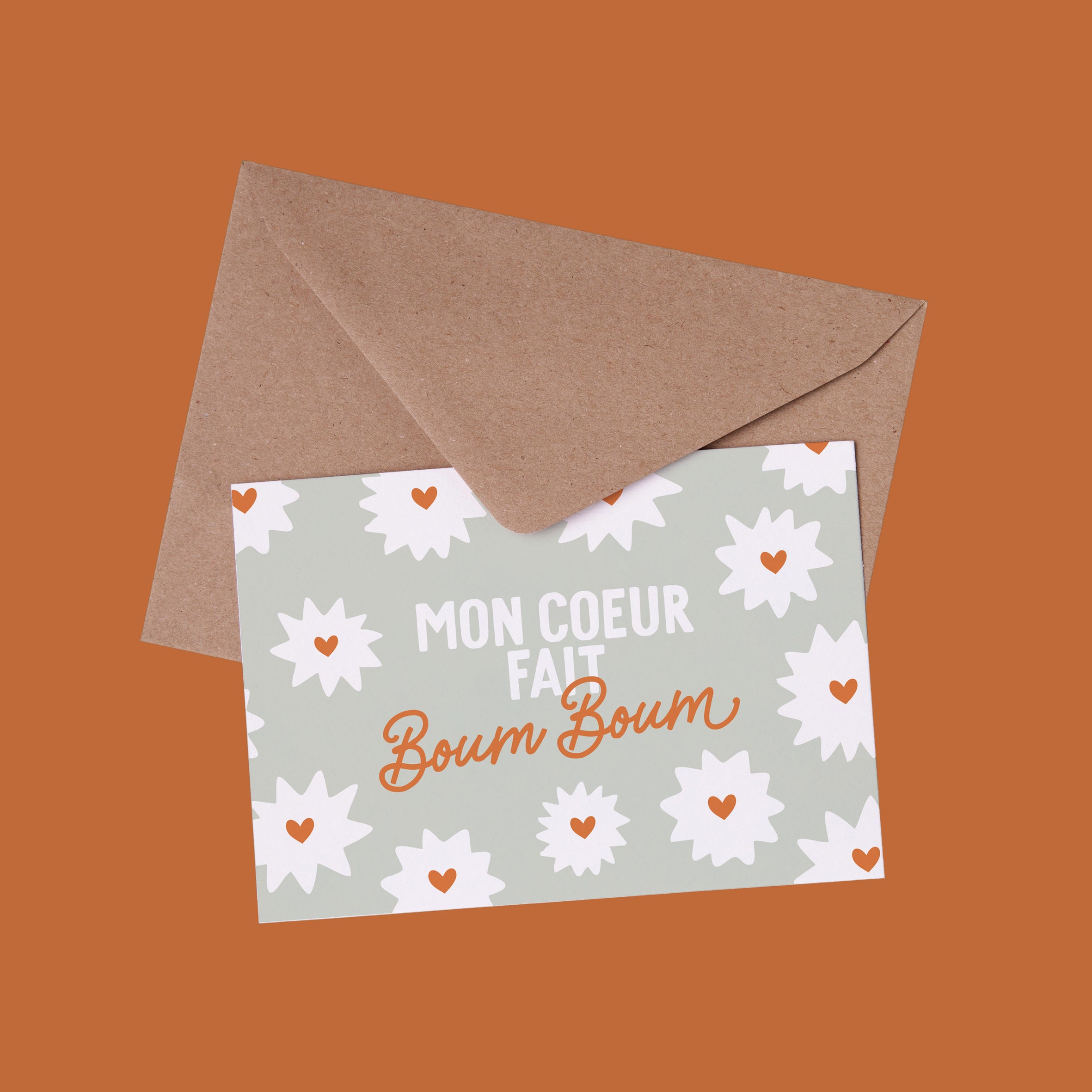CARTE MON CŒUR FAIT BOUM BOUM