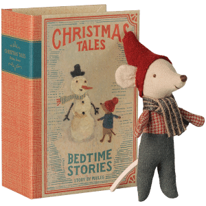 SOURIS DE NOEL BÉBÉ DANS SON COFFRET LIVRE