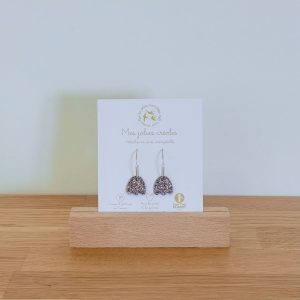 BOUCLES D'OREILLES COROLLES  S- PAILLETTES MULTIS