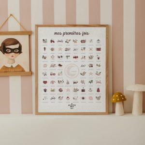 AFFICHE MES PREMIERES FOIS SOURIS POUDRE