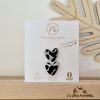 PIN'S PAILLETE LEOPARD ARGENTE CŒUR A PARTAGER
